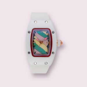 Reloj Zeit, análogo de caucho blanco unisex