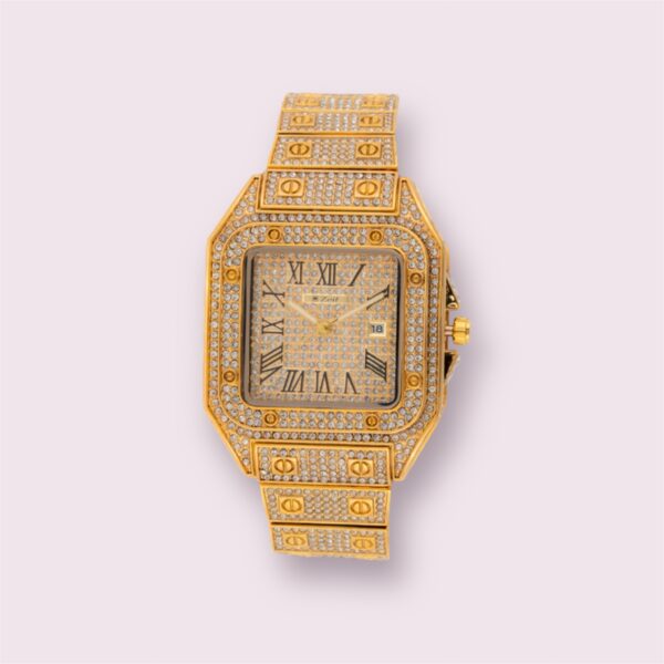 Reloj Zeit Analogo Dorado Correa De Metal caballero