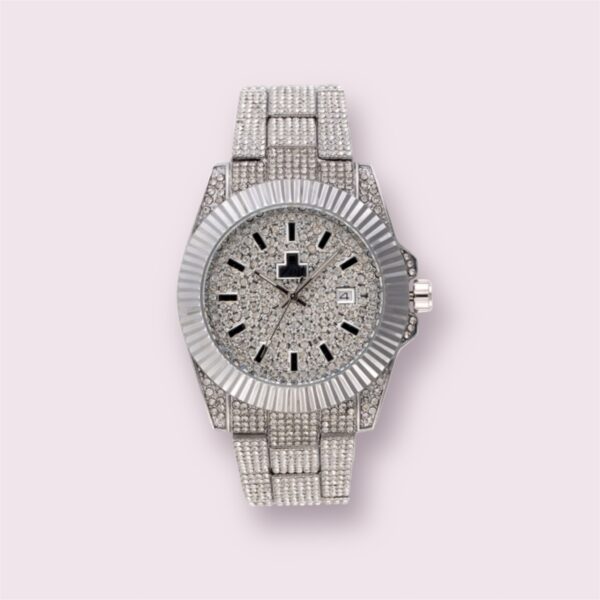 Reloj Zeit Análogo Plateado Correa De Metal Dama
