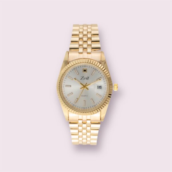 Reloj Zeit Análogo Dorado Correa De Metal Dama
