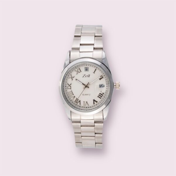 Reloj Zeit Análogo Plateado/Silver Correa De Metal caballero