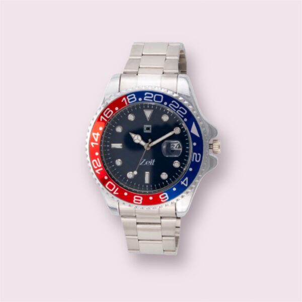 Reloj Zeit Analogo Plateado/Silver Correa De Metal caballero