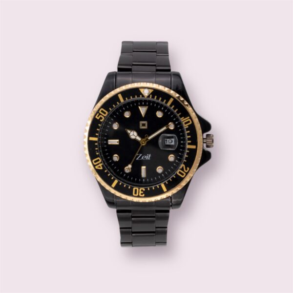 Reloj Zeit Analogo Negro Correa De Metal caballero