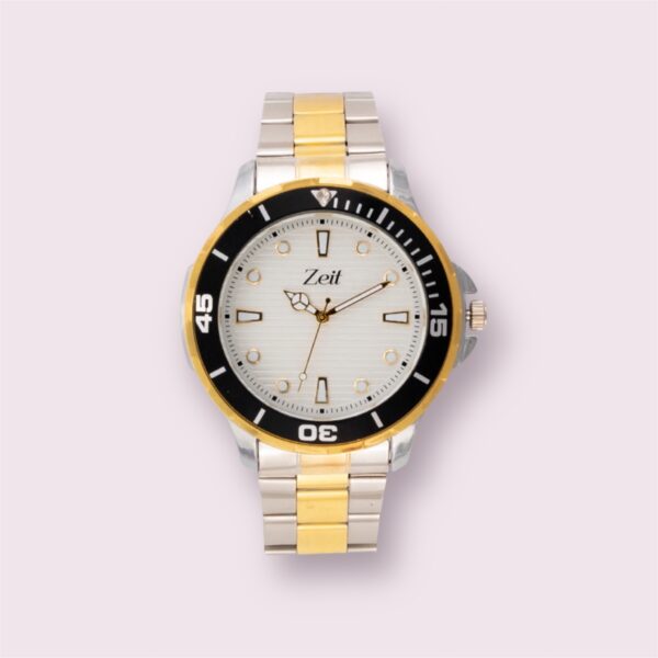 Reloj Zeit Análogo Dorado/Plata Correa De Metal caballero