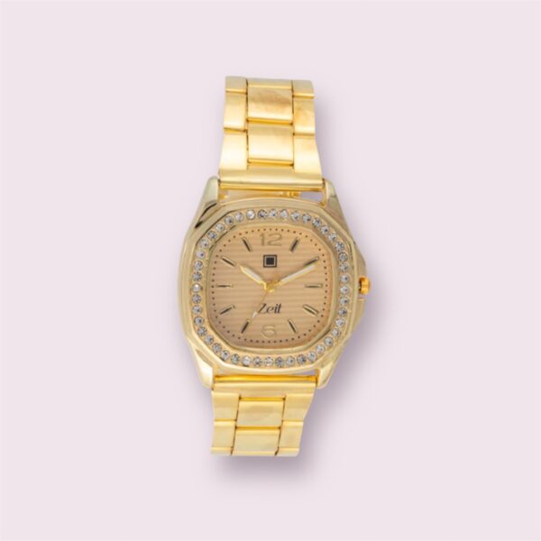 Reloj Zeit Análogo  Dorado Casual Correa De Metal Dama