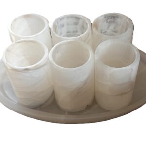 VASOS TEQUILEROS DE ONIX BLANCO