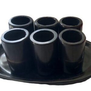 VASO TEQUILERO MARMOL NEGRO