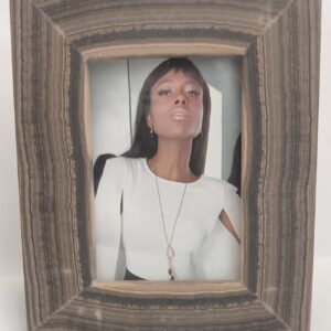 Portarretrato de Lujo: Ónix Ébano & Café