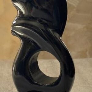 Escultura "Madonna con Niño" | Mármol Negro Orizaba (Brillo Premium)