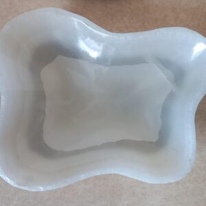 🥣 Tazón de Lujo: Ónix Blanco Tehuacán con Vetas Grises