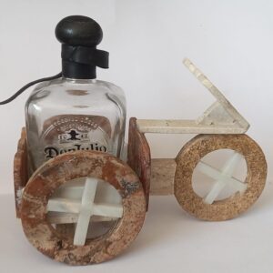 Triciclo Gourmet: Porta Botella "Dualidad de Travertino"