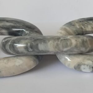 ⛓️ Escultura de Eslabones: Cadena "Unión Infinita" | Mármol Gris Masagua