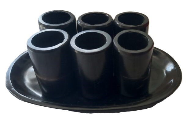 VASO TEQUILERO MARMOL NEGRO